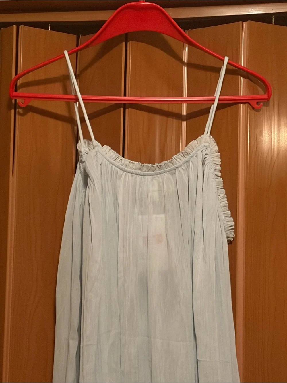 H&M Lace Trim Light blue Chiffon Strappy Dress NWT size Small